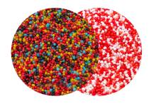 SweetArt cukrový máček červený a bílý a Cars mix (2x90 g)