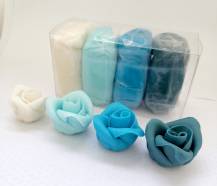 SweetArt potahovací a modelovací hmoty vanilkové bílá a modrá (4x100 g)