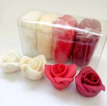 SweetArt potahovací a modelovací hmoty vanilkové bílá, krémová, červená a bordó (4x100 g)