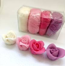 SweetArt potahovací a modelovací hmoty vanilkové bílá, růžová a fialová (4x100 g)