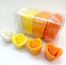 SweetArt potahovací a modelovací hmoty vanilkové bílá, žlutá a oranžová (4x100 g)