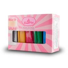 SweetArt potahovací a modelovací hmoty vanilkové Christmas mix (5x100 g)