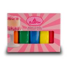 SweetArt potahovací a modelovací hmoty vanilkové Colour mix (5x100 g)