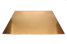 Kuchenmatte golden rau quadratisch 30 x 30 cm (1 Stk)