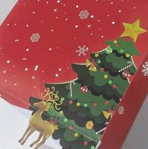 Vánoční dárková taška červená (35 x 24 x 14 cm)