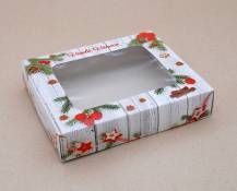 Christmas candy box with print (18 x 15 x 3.7 cm)