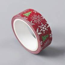Vánoční papírová lepicí páska 11 (1,5 cm x 5 m)