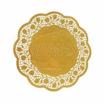 Wimex Dekoratívna čipka zlatá okrúhla 30 cm (4 ks)