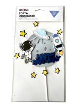 Zápich do dortu Happy Birthday s vesmírnými motivy