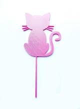 Obrázek k výrobku Zapichovací dekorace Kočka růžová 8 cm