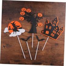 Zapichovací dekorace na dort Halloween Strašidelný dům