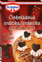 Dr. Oetker Extra bitter chocolate hearts (45 g)